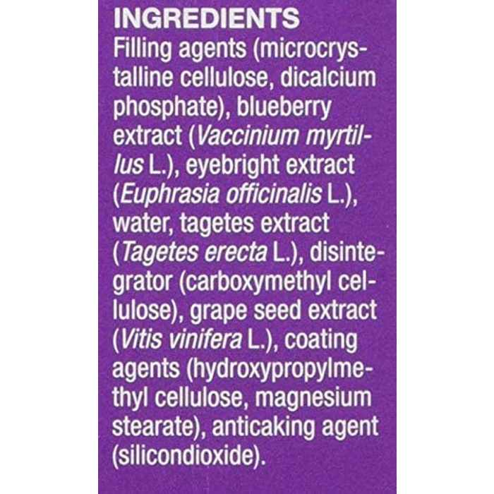 New Nordic - Blue Berry Eyebright™, 60 tablets - back