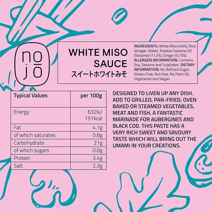 Nojo - White Miso Sauce, 200ml - back