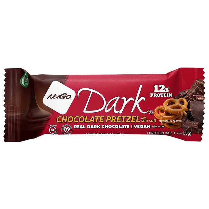 NuGo Nutrition - NuGo Dark Nutrition Gluten-Free Protein Bars - Chocolate Pretzel (1-Pack), 50g