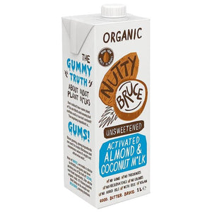 Nutty Bruce - Organic Activated Unsweetened Almond & Coconut M*lk, 1L | Pack of 6