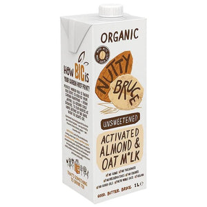 Nutty Bruce - Organic Activated Unsweetened Almond & Oat M*lk, 1L | Pack of 6