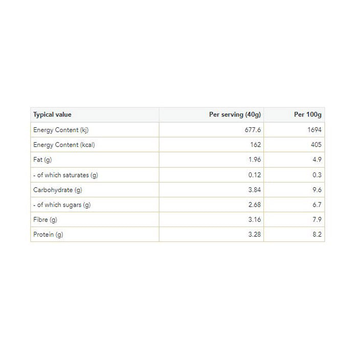 Nutty Nibbles - Vegan Energy Balls - Almond Spirulina, 40g - back