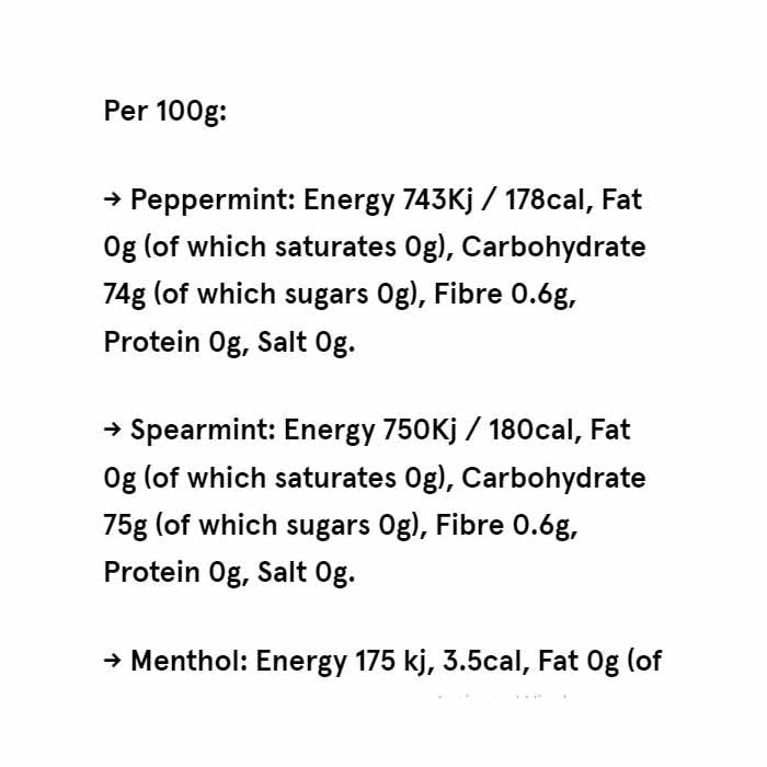 Nuud Gum - Plastic-Free Chewing Gum - Spearmint, 18g - back