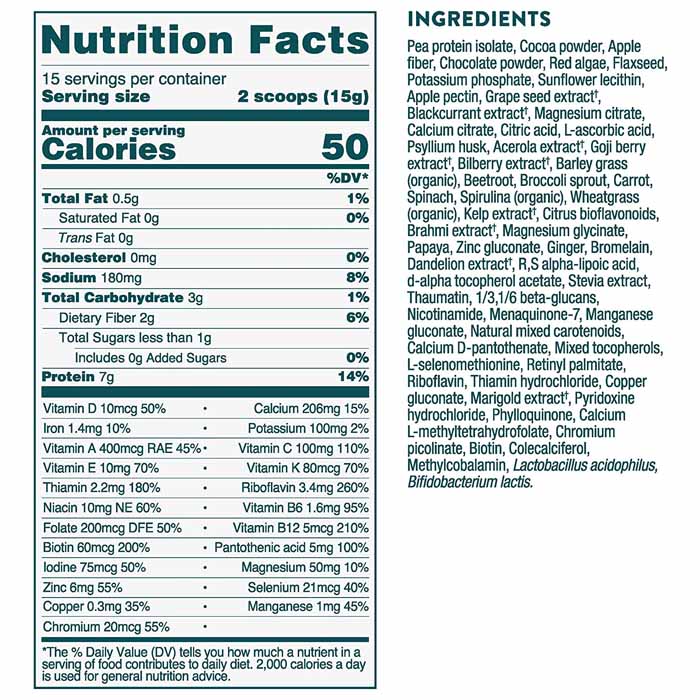 Nuzest - Kids Good Stuff Rich Chocolate ,15g - back