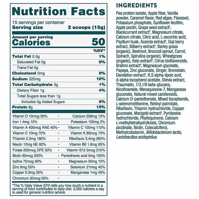 Nuzest - Kids Good Stuff Vanilla Caramel - Smooth Vanilla ,15g - back