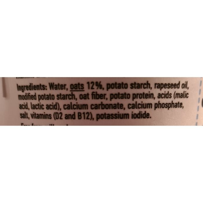 Oatly - Oatgurt Plain, 400ml - ingredients
