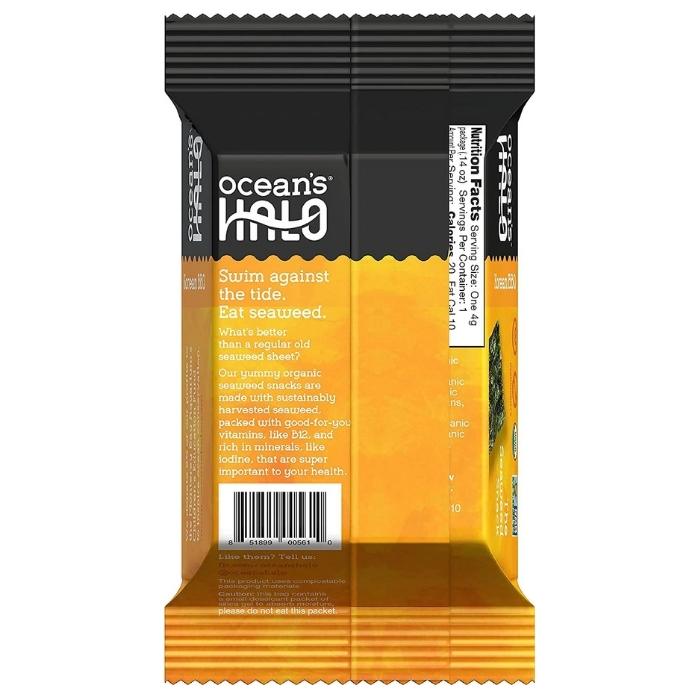 Ocean's Halo - Organic Seaweed Snack Korean BBQ, 4g - back