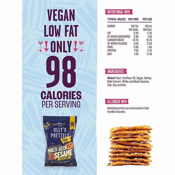 Olly's - Pretzel Thins - Multi-Seed, 35g - back