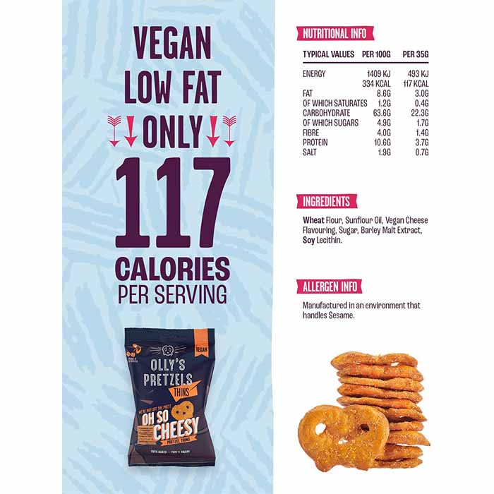 Olly's - Pretzel Thins - Oh So Cheesy, 35g - back