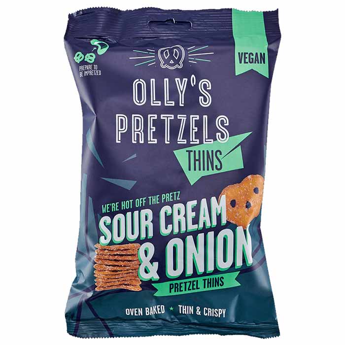 Olly's - Pretzel Thins - Sour Cream & Onion, 35g