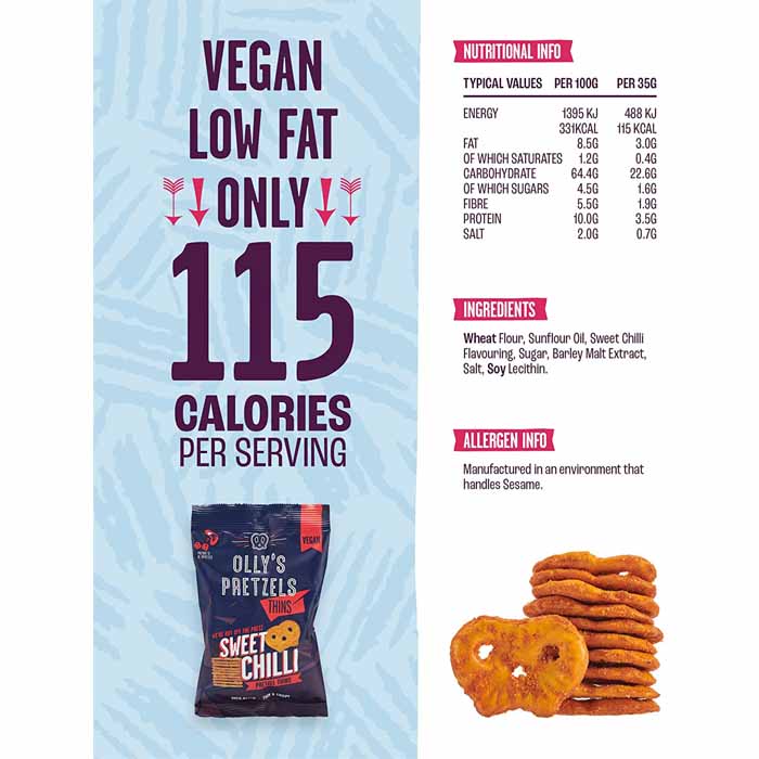 Olly's - Pretzel Thins - Sweet Chilli, 35g - back