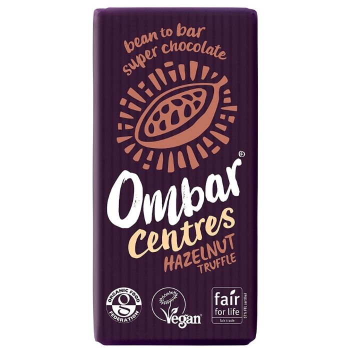 Ombar - Organic Centres Hazelnut Truffle Chocolate Bar, 70g
