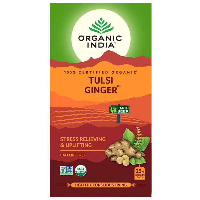 Organic India - Organic Tulsi Ginger Tea, 25 Bags