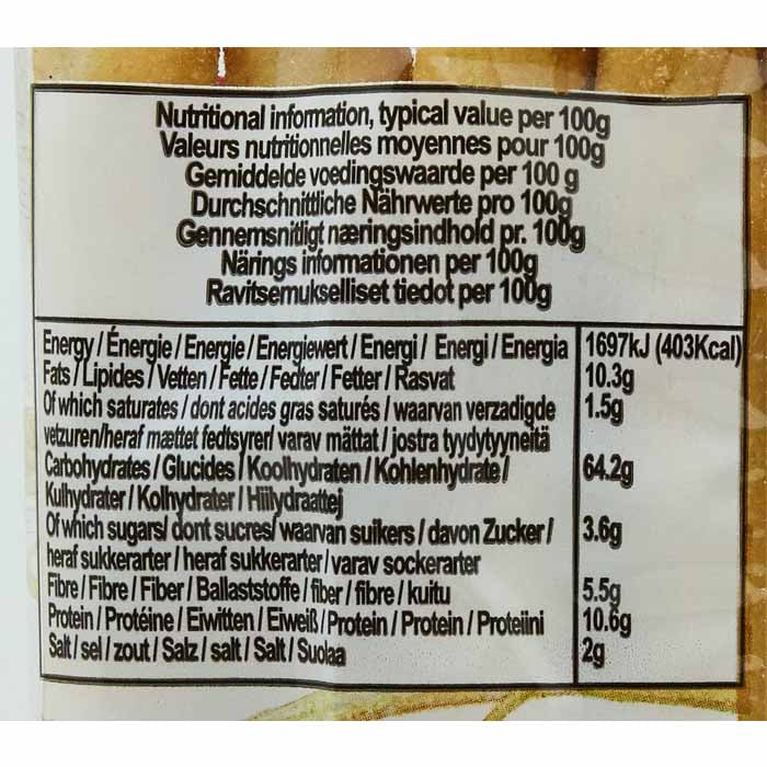 Organico - Organic Grissini Classico Breadsticks, 120g - back
