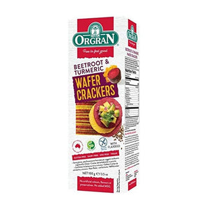 Orgran - Gluten-Free Beetroot & Turmeric Wafer Crackers, 100g
