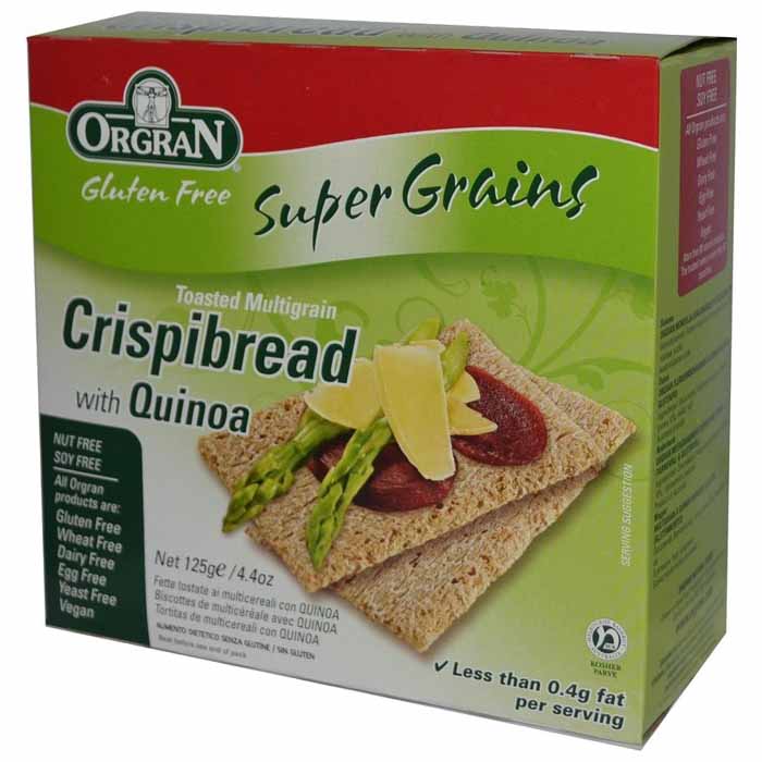 Orgran - Gluten-Free Crispbread - Multigrain Quinoa, 125g