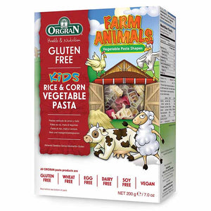 Orgran - Kids Rice & Corn Animal Shaped Vegetable Pasta (GF), 200g