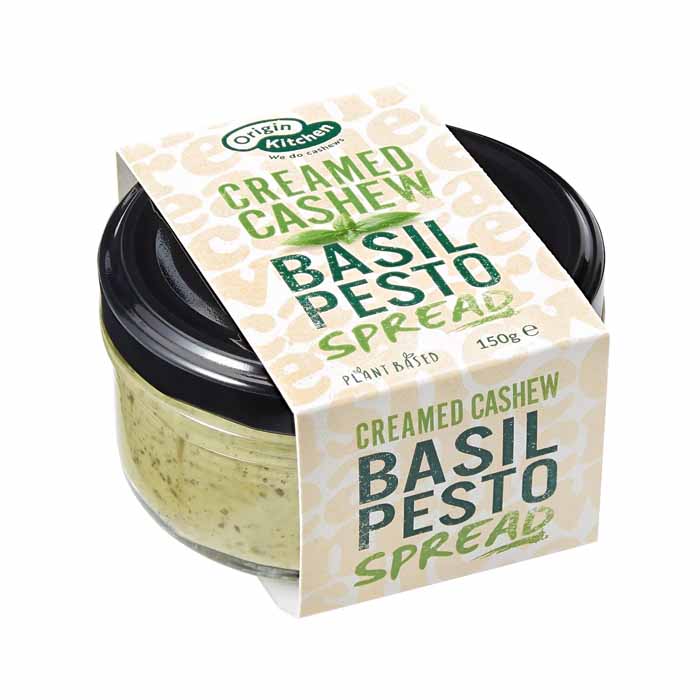 Origin Kitchen - Creamed Cashew Basil Pesto Spread, 155g