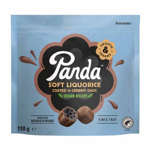 Panda Liquorice - Natural Liquorice Cuts Coated in Vegan Chocolate, 110g | Multiple Options