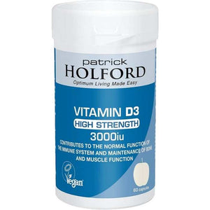 Patrick Holford - Vitamin D3 High Strength 3,000iu, 60 Capsules