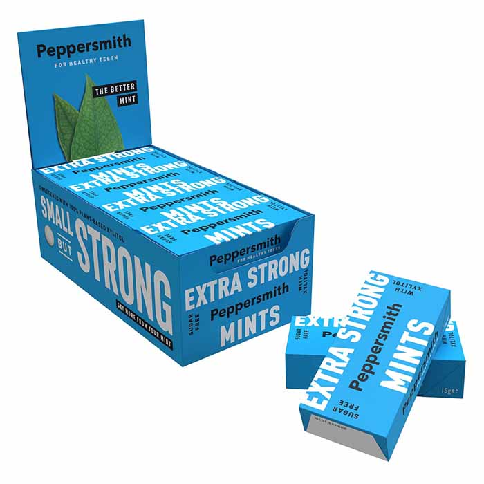 Peppersmith - Xylitol Mints - Extra Strong Eucalyptus 12-Pack, 15g