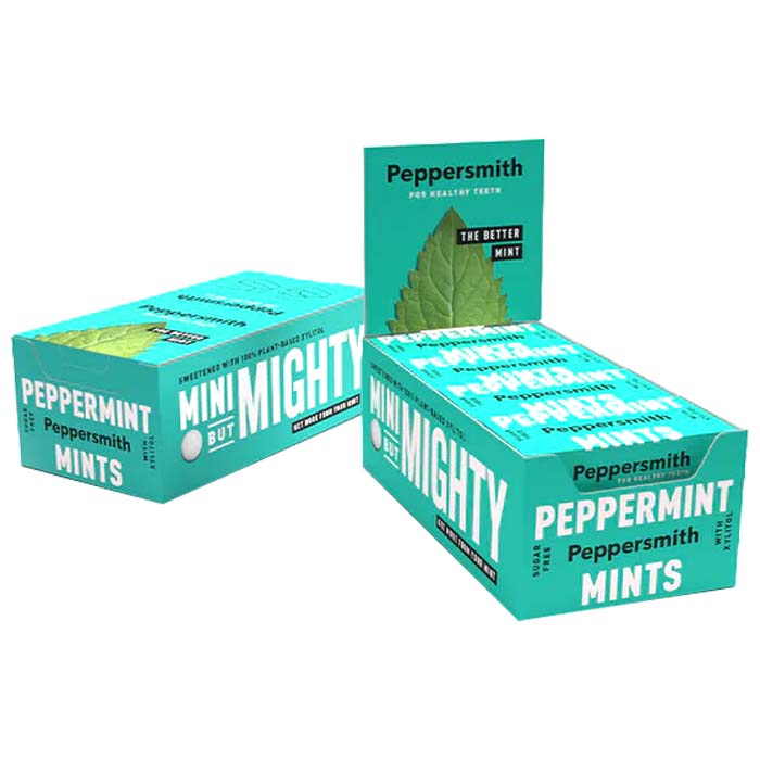 Peppersmith - Xylitol Mints - Peppermint 12-Pack, 15g