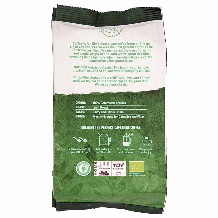 Percol - Smooth Colombian Ground Coffee, 200g - back