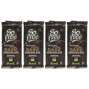 Plamil - So Free Organic 87% Cocoa Extra Dark Chocolate Thin Bar, 80g | Multiple Sizes
