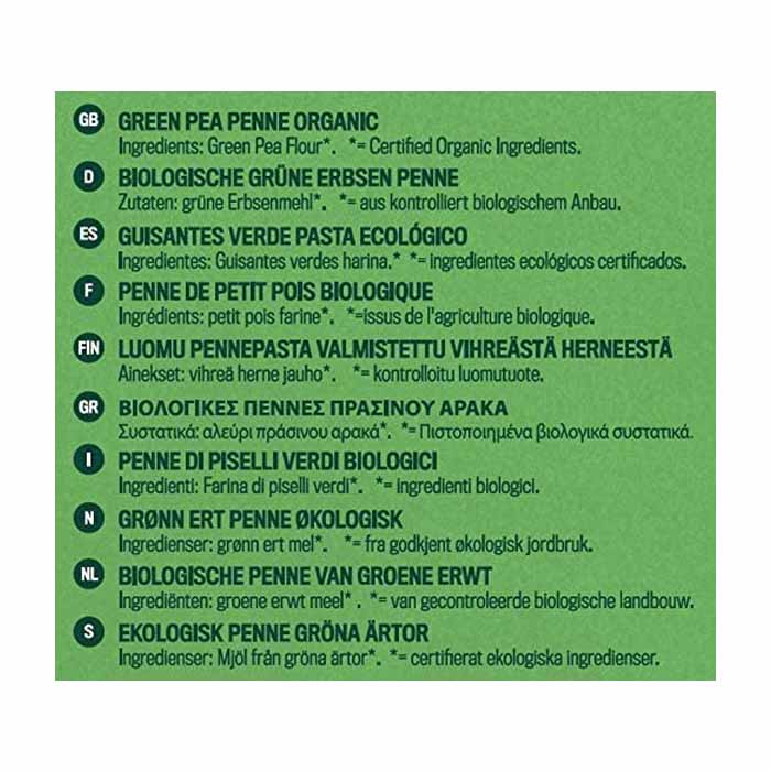 Profusion - Organic Green Pea Penne Pasta, 250g - back