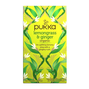 Pukka - Organic Lemongrass & Ginger Tea, 20 Bags | Pack of 4