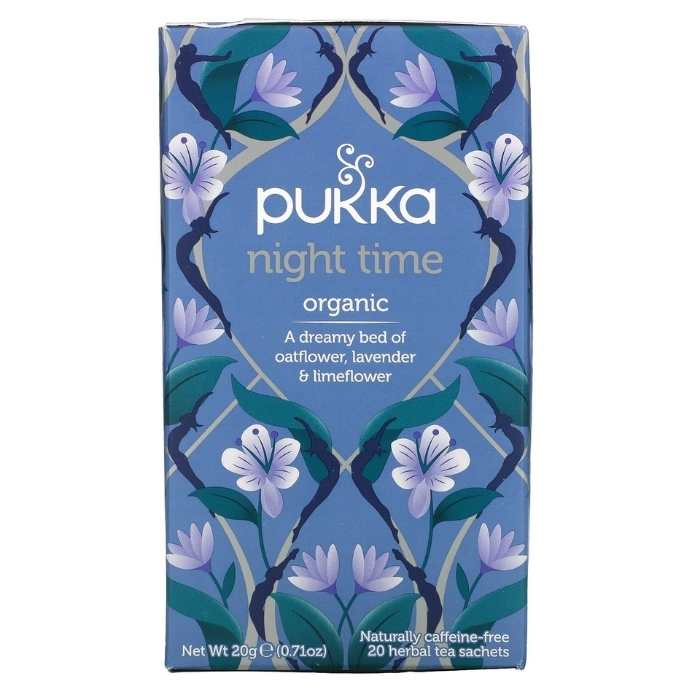 Pukka - Organic Night Time Herbal Tea, 20 Bags - Front