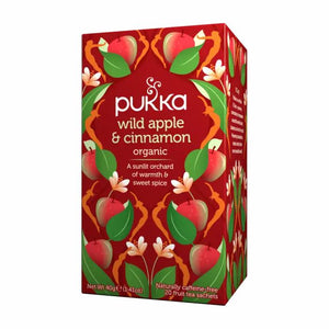 Pukka - Organic Wild Apple & Cinnamon with Ginger, 20 Bags | Pack of 4