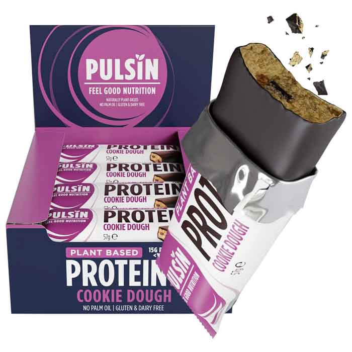 Pulsin - Enrobed Cookie Dough Protein Bar, 57g  Pack of 12