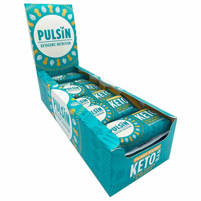 Pulsin - Keto Bars - Choc Fudge & Peanut 18-Pack, 50g