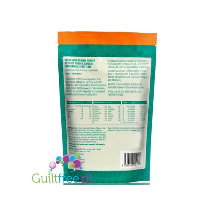 Pulsin - Protein Powder - Vanilla Keto, 252g - back