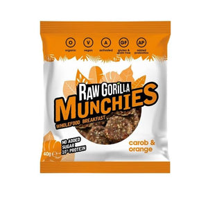 Raw Gorilla - Organic Carob & Orange Munchies, 40g | Multiple Sizes