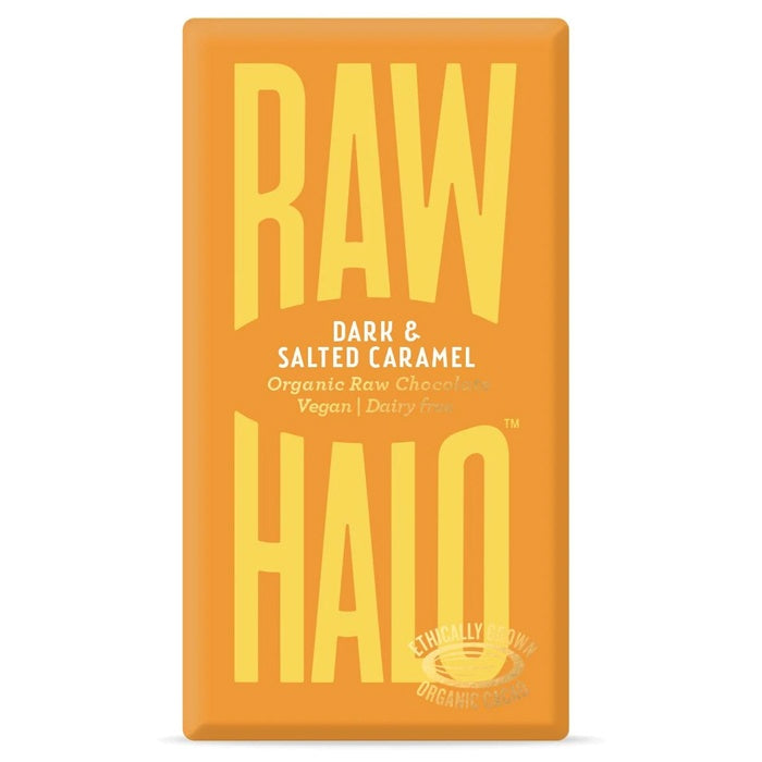 Raw Halo - Dark + Salted Caramel Organic Raw Chocolate, 35g