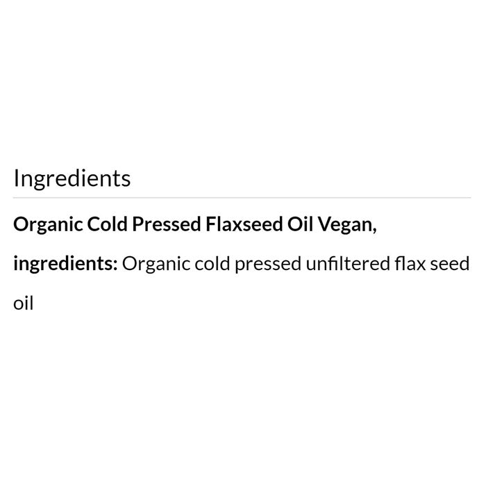 Rayner's Essentials - Organic Cold-Pressed Flax Seed Oil, 250ml - back