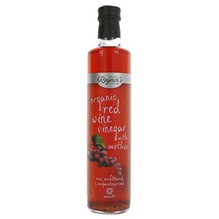 Rayners & PLJ - Organic Raw Red Wine Vinegar with Mother, 500ml - front