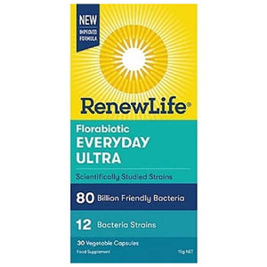 Renew Life - Florabiotic Everyday Ultra - 80 Billion, 30 Capsules, 30 Capsules