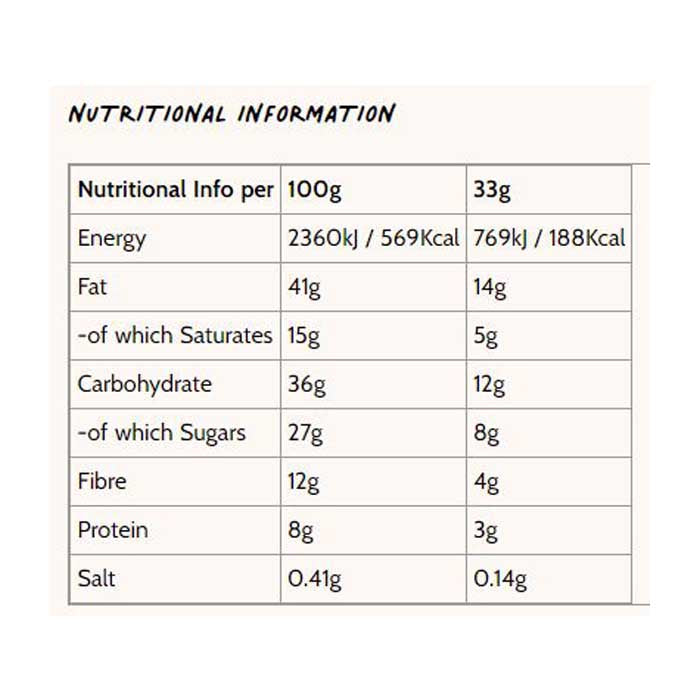 Rhythm108 - Organic Sweet & Salty Almond Choc Bar, 33g - back