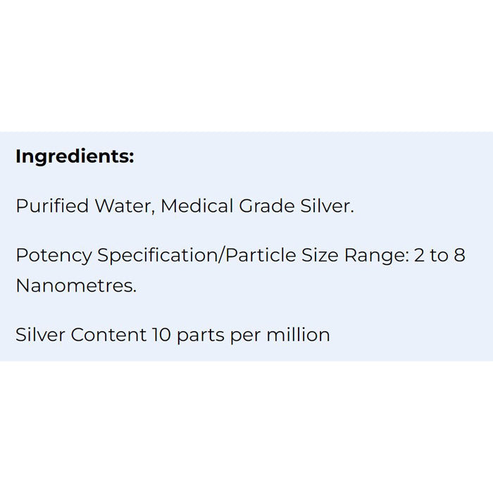Rivers Of Health - High Stability Colloidal Silver ,500ml - back