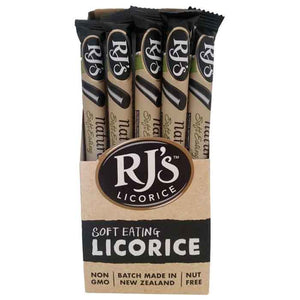 Rjs Licorice - Soft Eating Natural Licorice Logs, 40g | Pack of 25