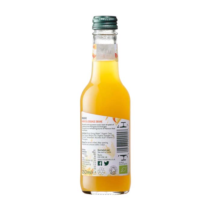 Rocks - Organic Mango & Orange Still, 250ml - back