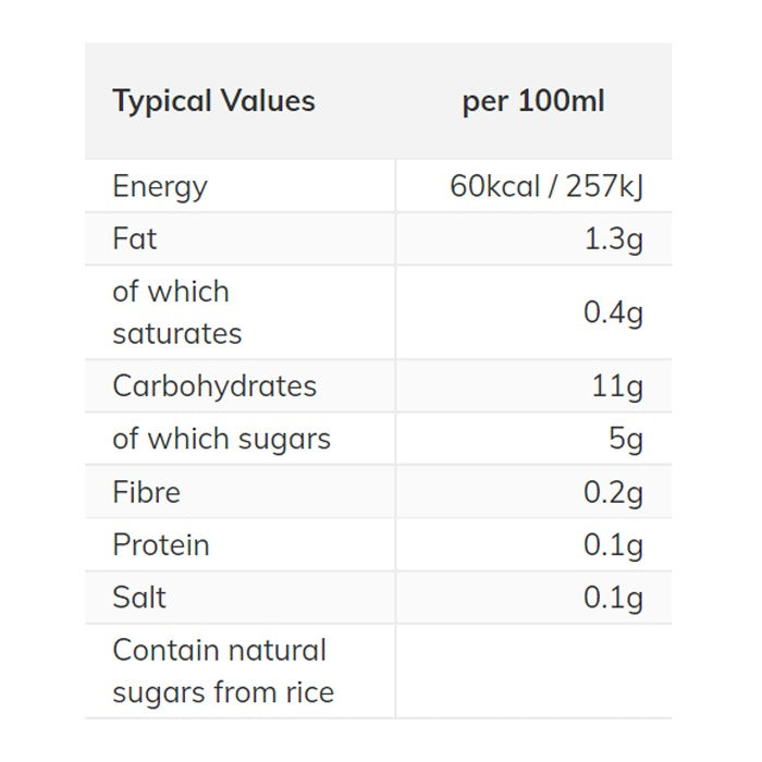 Rude Health - Organic Brown Rice Drink, 1L - back