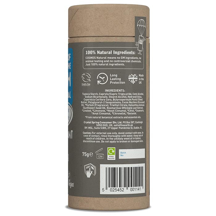Salt Of The Earth - Natural Deodorant Refill or Use Stick - Vetiver & Citrus, 75g - back
