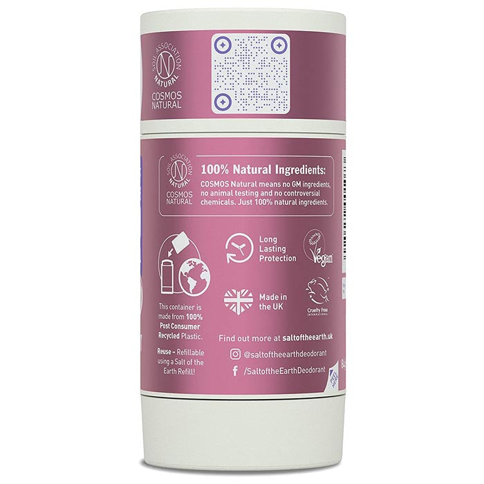 Salt Of The Earth - Natural Deodorant Sticks - Lavender & Vanilla, 84g - back