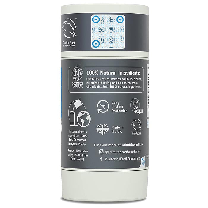 Salt Of The Earth - Natural Deodorant Sticks - Vetiver & Citrus, 84g - back