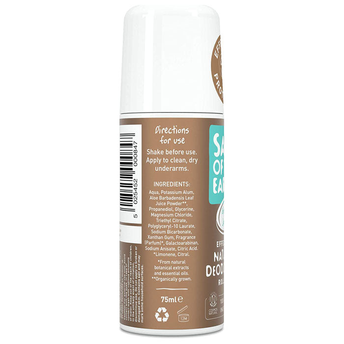 Salt Of The Earth - Natural Roll On Deodorants - Ginger & Jasmine, 75ml - back