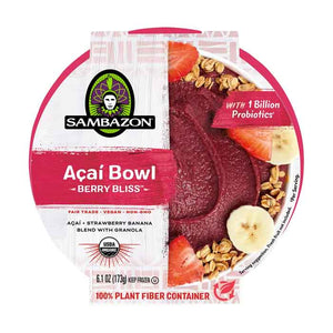 Sambazon - Organic Ready To Eat Bowls with Granola, 173g | Multiple Flavours | Pack of 8